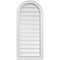 Ekena Millwork Round Top Surface Mount PVC Gable Vent: Functional, w/ 2"W x 2"P Brickmould Sill Frame, 18"W x 40"H GVPRT18X4003SF - alternate 1